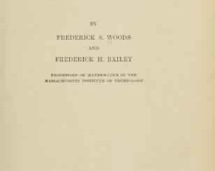 Analytic Geometry and Calculus by F.S. Woods, F.H. Bailey