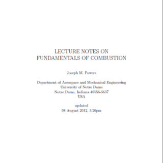 Fundamentals of Combustion