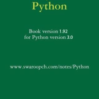 A Byte of Python (for Python 3.0) by Swaroop C H