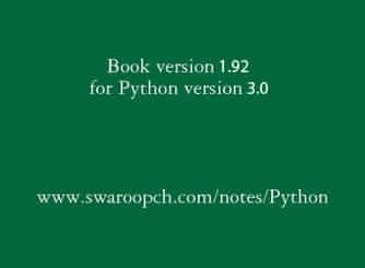 A Byte of Python (for Python 3.0) by Swaroop C H