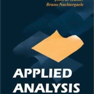 Applied Analysis by J. Hunter, B. Nachtergaele