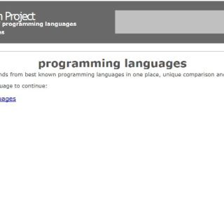 Programming languages reference