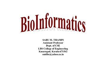 Introduction to Bioinformatics