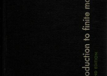 Introduction To Finite Mathematics by J. G. Kemeny, J. L. Snell, G. L. Thompson