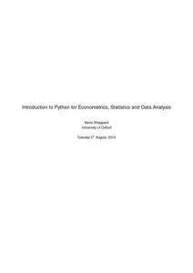 Introduction to Python for Econometrics, Statistics and Numerical Analysis by Kevin Sheppard