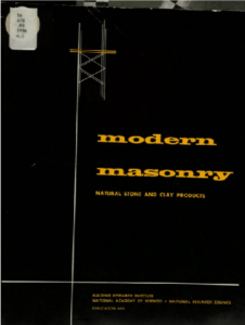 Modern Masonry: Natural Stone and Clay Products