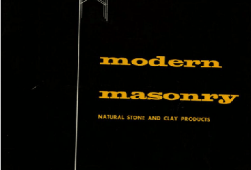 Modern Masonry: Natural Stone and Clay Products