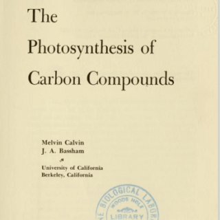 The Photosynthesis of Carbon Compounds  by Melvin Calvin, James Alan Bassham
