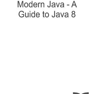 Modern Java: A Guide to Java 8  by Benjamin Winterberg top free books pdf