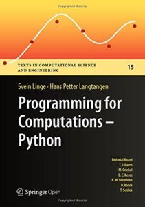 Programming for Computations - Python by Svein Linge, Hans Petter Langtangen top free books
