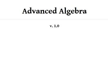 Advanced Algebra by John Redden Top Free Books